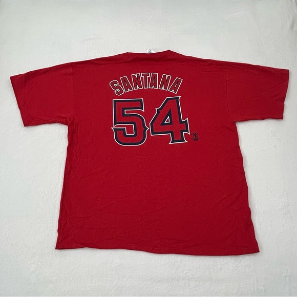 Majestic Other - Vintage Majestic Ervin Santana #54 Anaheim LA Angels Red Jersey T-Shirt Mens 2XL